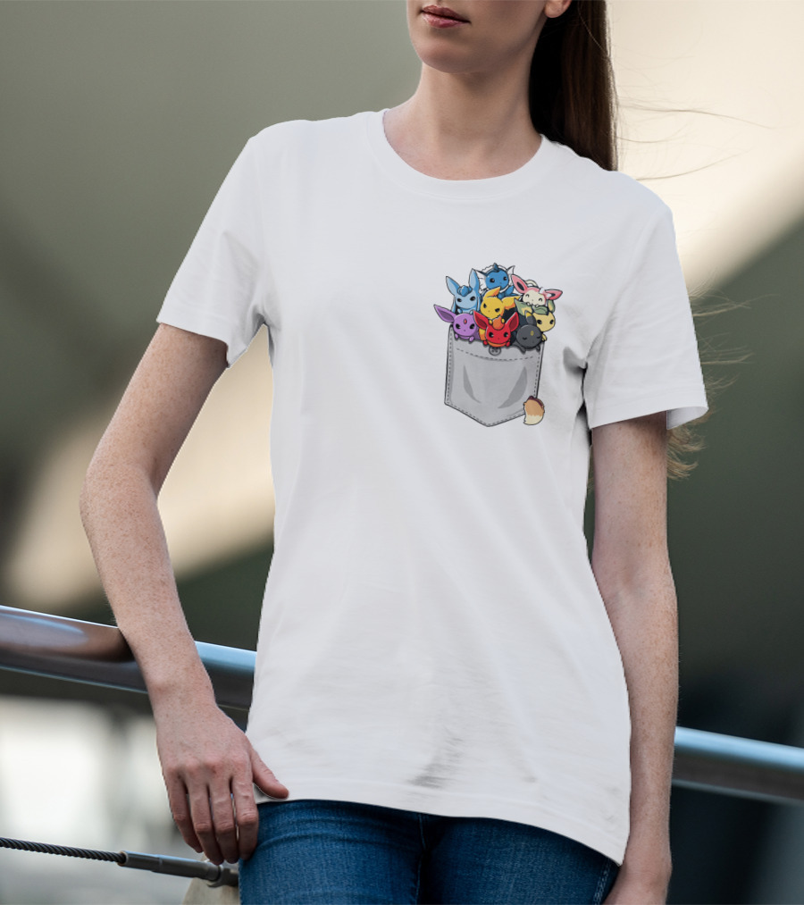 EEVEELUTION POKEMON POCKET CUTE CHARACTER COLLECTION T-Shirt