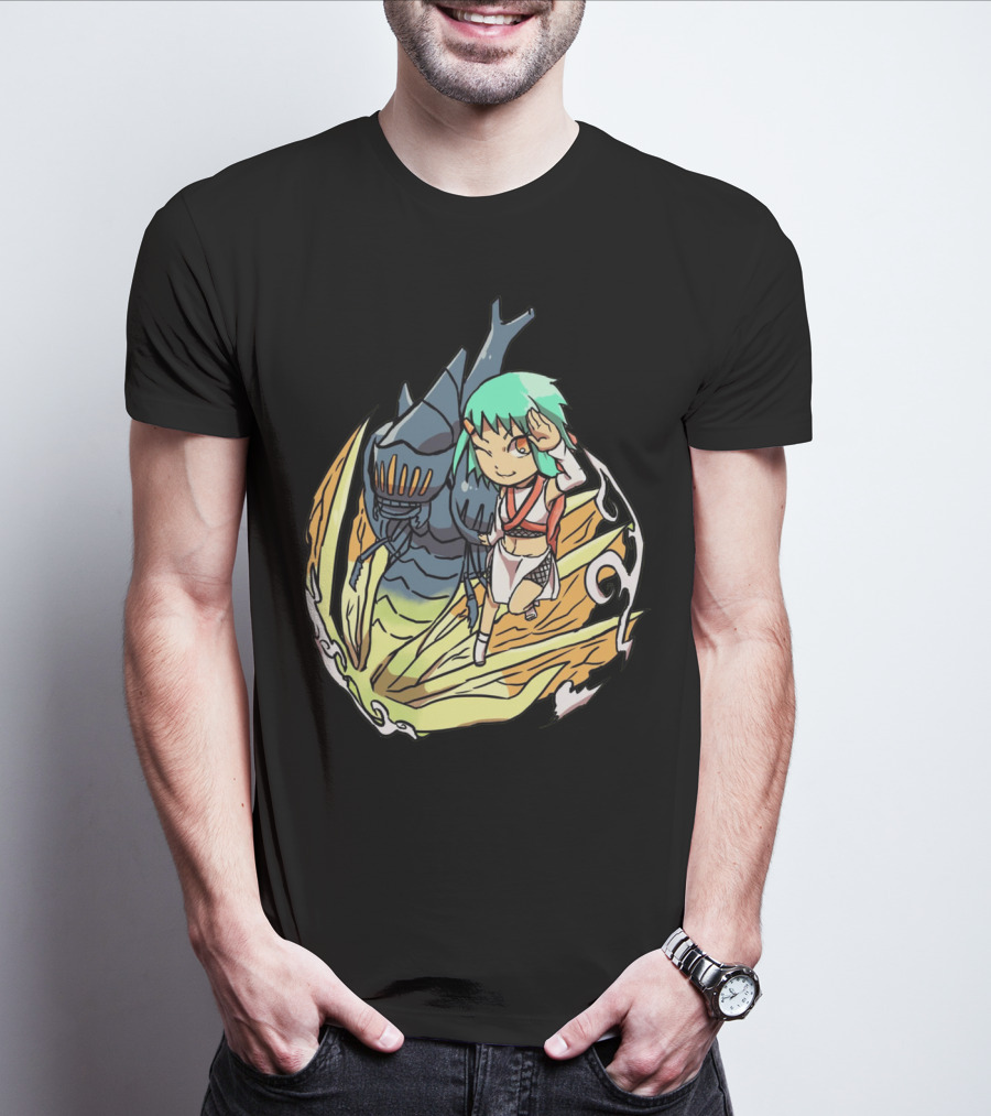 Princess Nausicaä Chibi And Ohmu Companion T-Shirt