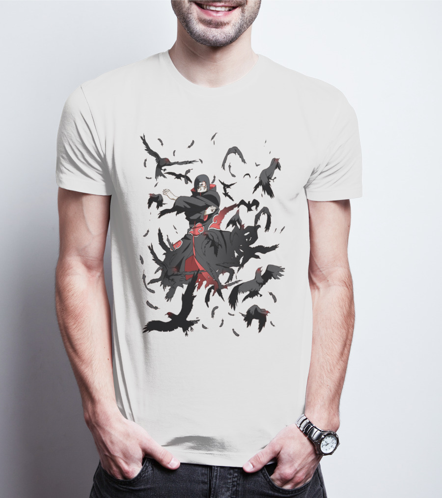 Itachi Jutsu Uchiha Crows Sharingan Manga Anime Clan T-Shirt