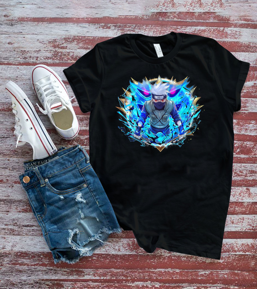 Kakashi Susanoo Blue Lightning Armor T-Shirt