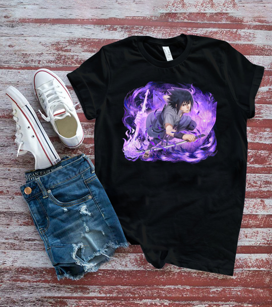 Sasuke Uchiha Purple Chakra Sword T-Shirt