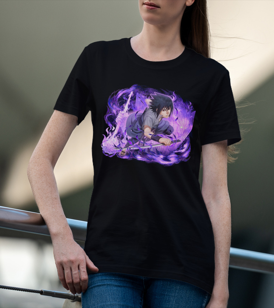 Sasuke Uchiha Purple Chakra Sword T-Shirt