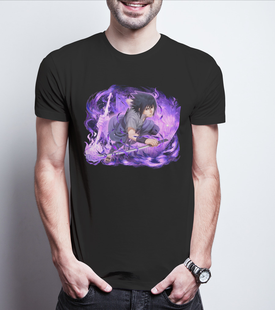 Sasuke Uchiha Purple Chakra Sword T-Shirt
