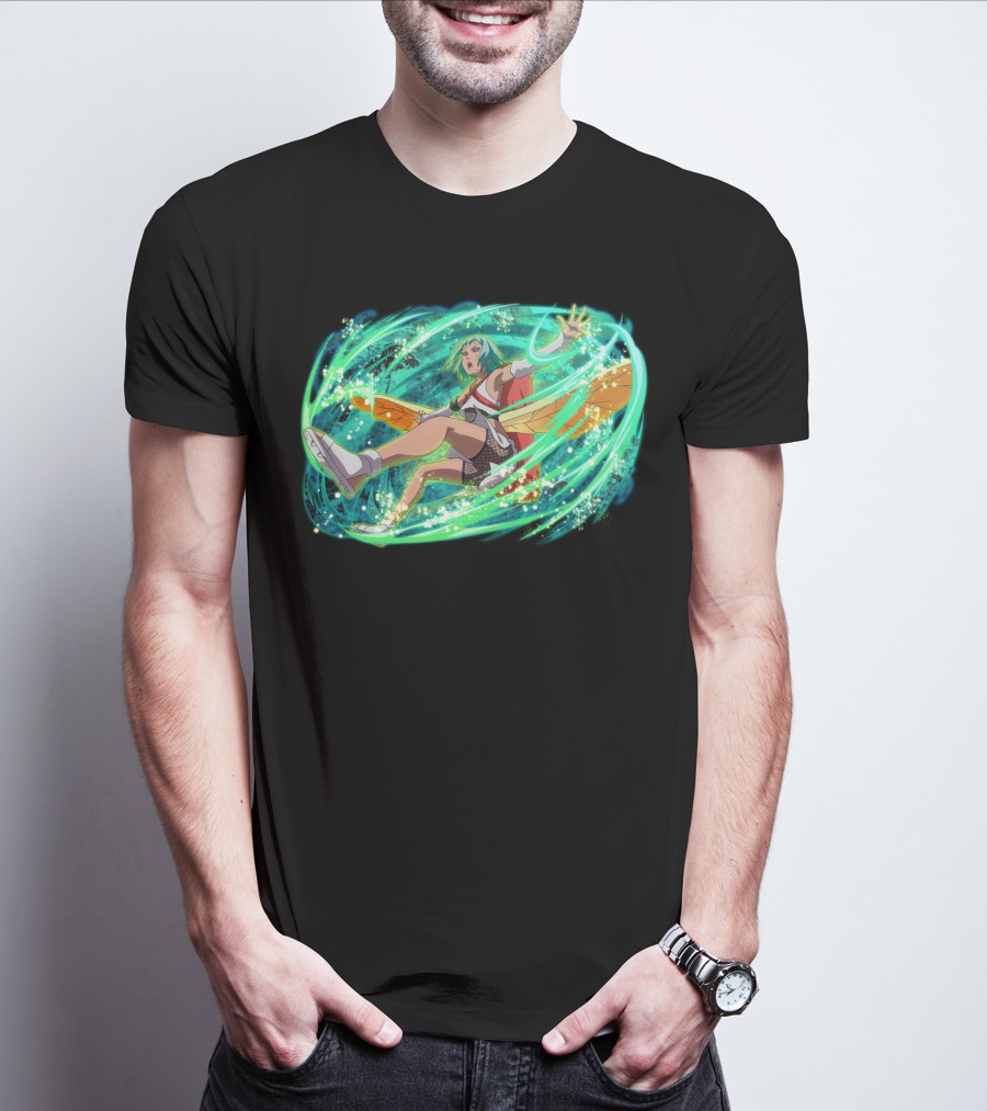 Fu Dynamically Captivating Anime Action Energy Burst T-Shirt
