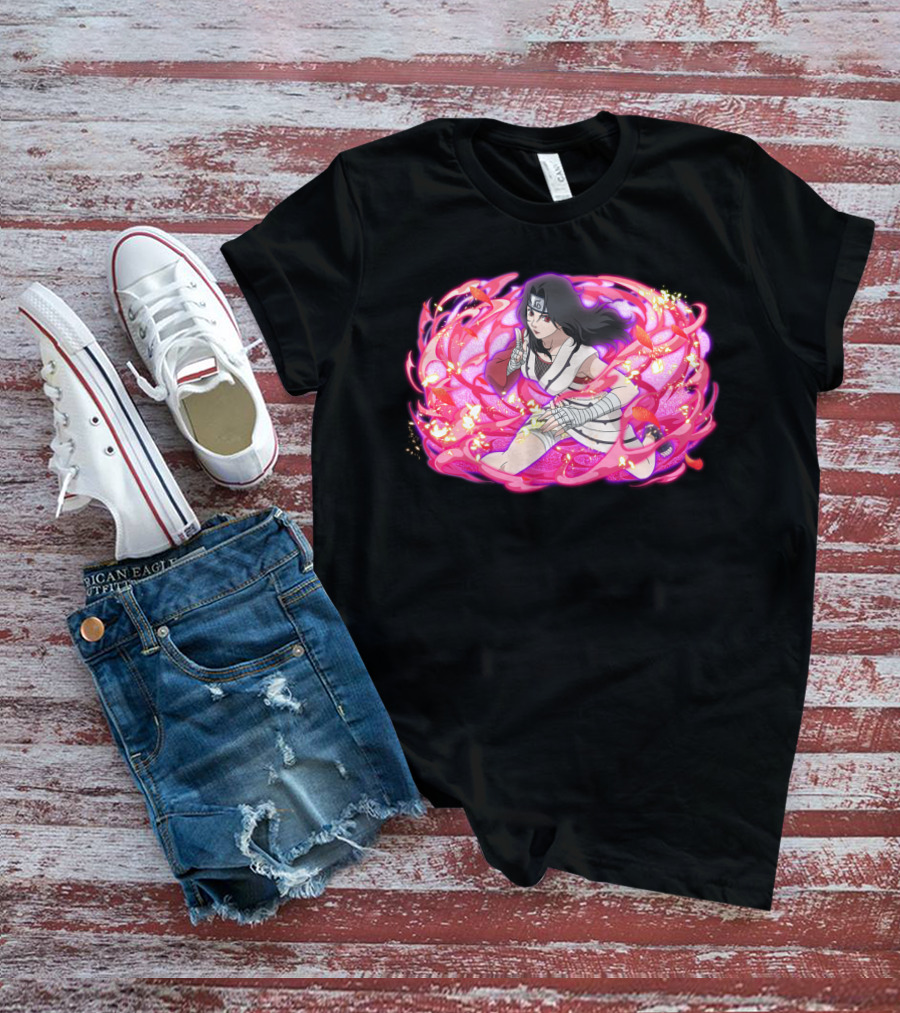 Kurenai Ninja Warrior With Pink Chakra Swirls T-Shirt