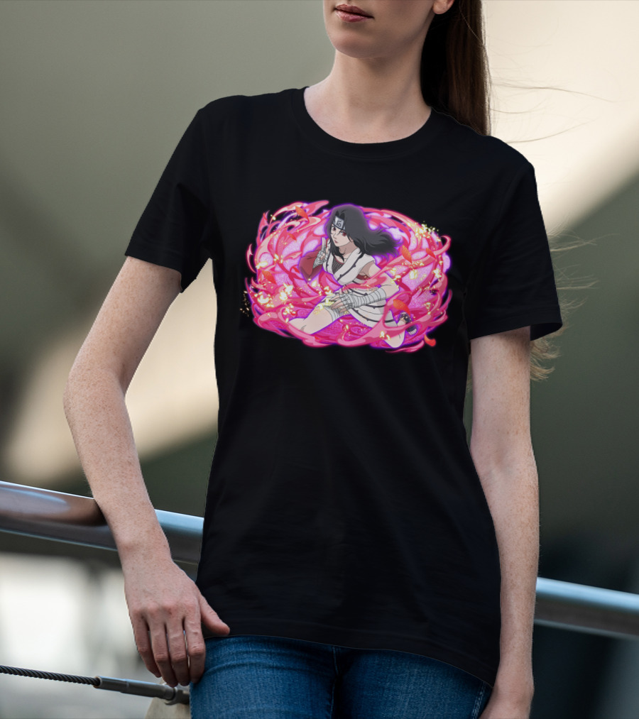 Kurenai Ninja Warrior With Pink Chakra Swirls T-Shirt