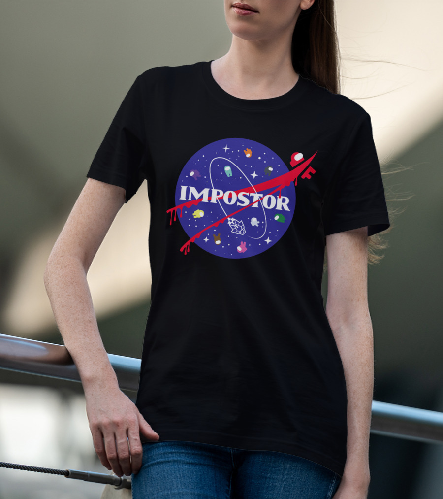 Impostor NASA Parody Among Us Crewmates In Space T-Shirt