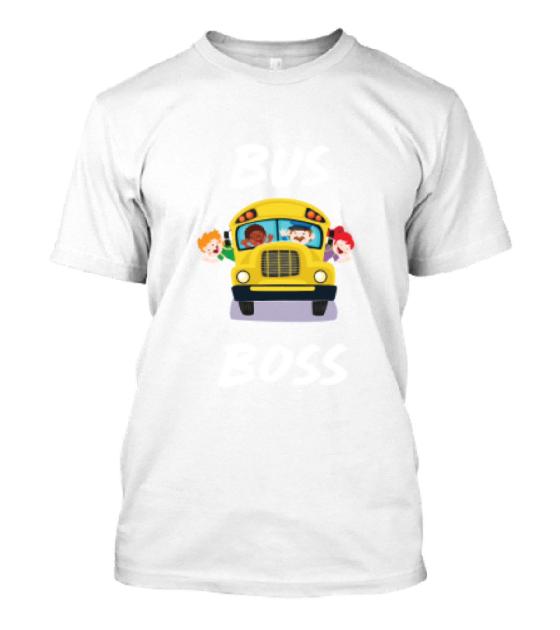 Back To School Bus BOSS With Smiling Kids On Yellow School Bus T-Shirt