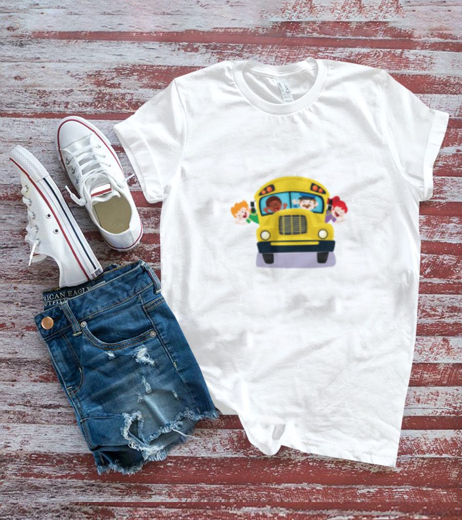 Back To School Bus BOSS With Smiling Kids On Yellow School Bus T-Shirt