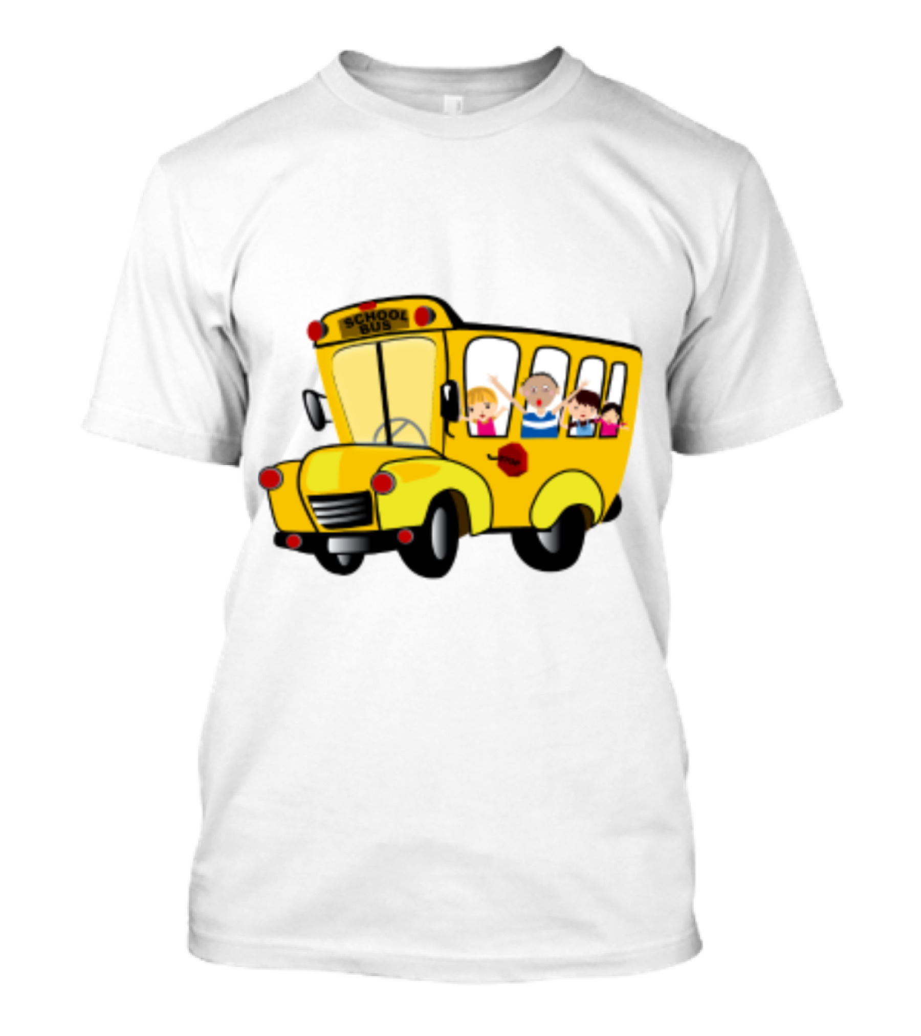 Cheerful School Bus Ride Back To School With Kids T-Shirt