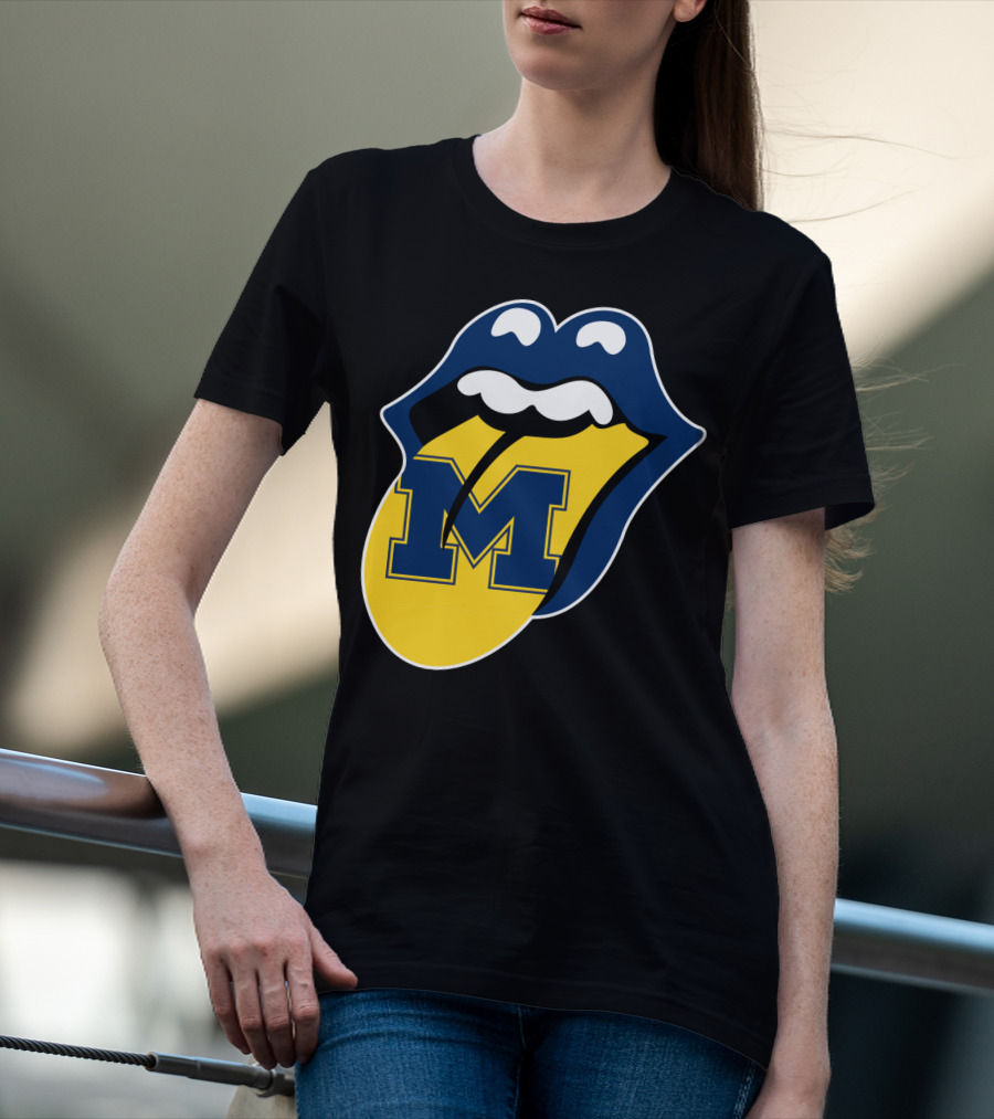 Michigan Wolverines Rolling Stones T-Shirt