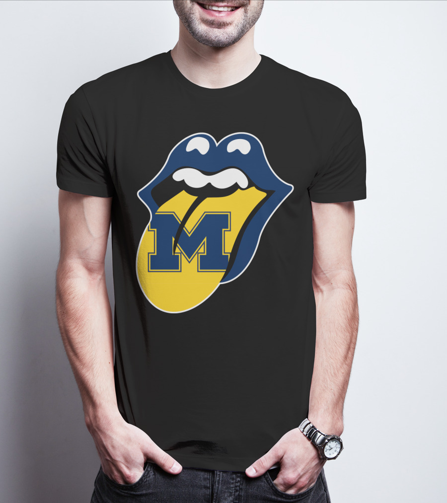 Michigan Wolverines Rolling Stones T-Shirt