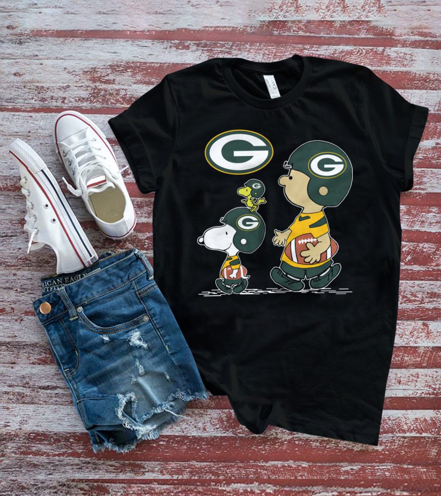 Christmas Peanuts Cute Football Green Bay Packers T-Shirt