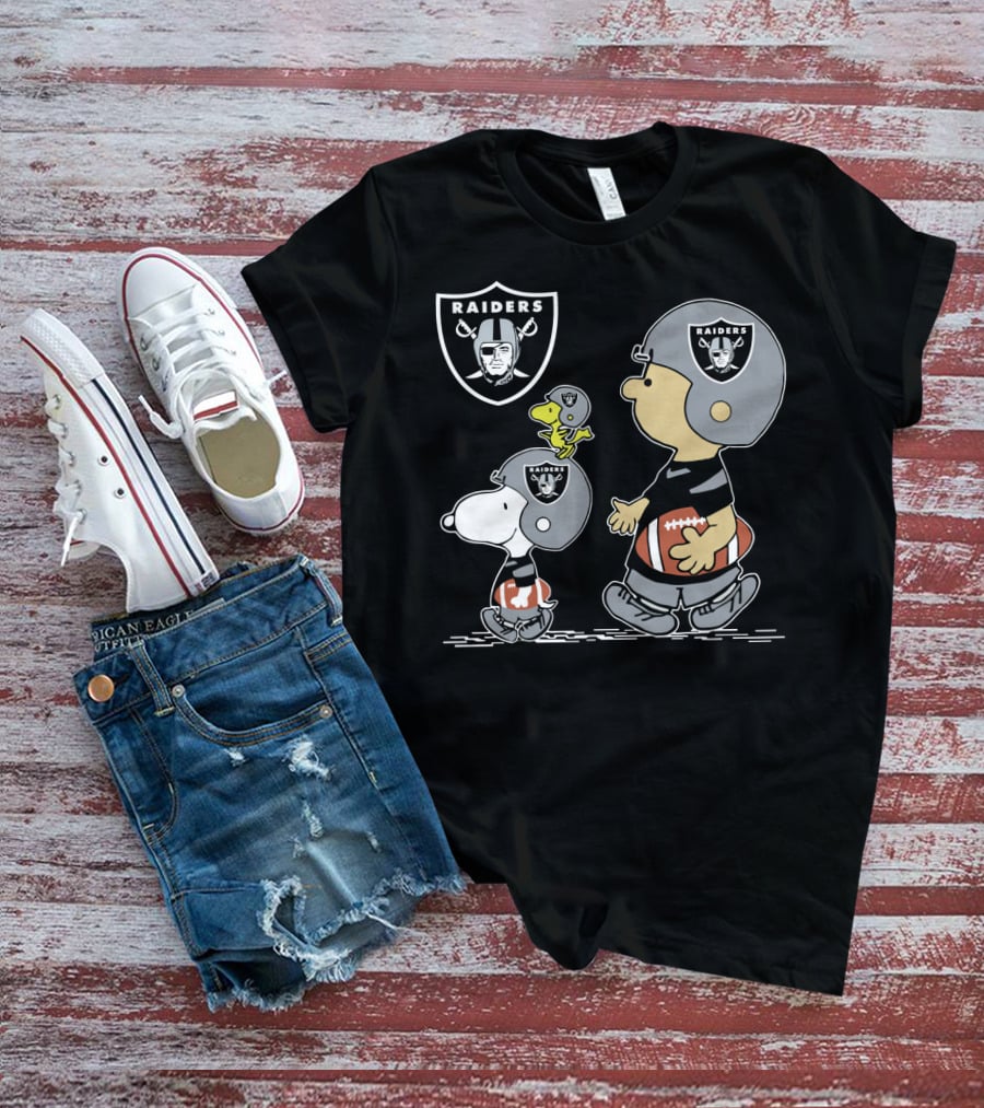Raiders Christmas Peanuts Cute Football T-Shirt
