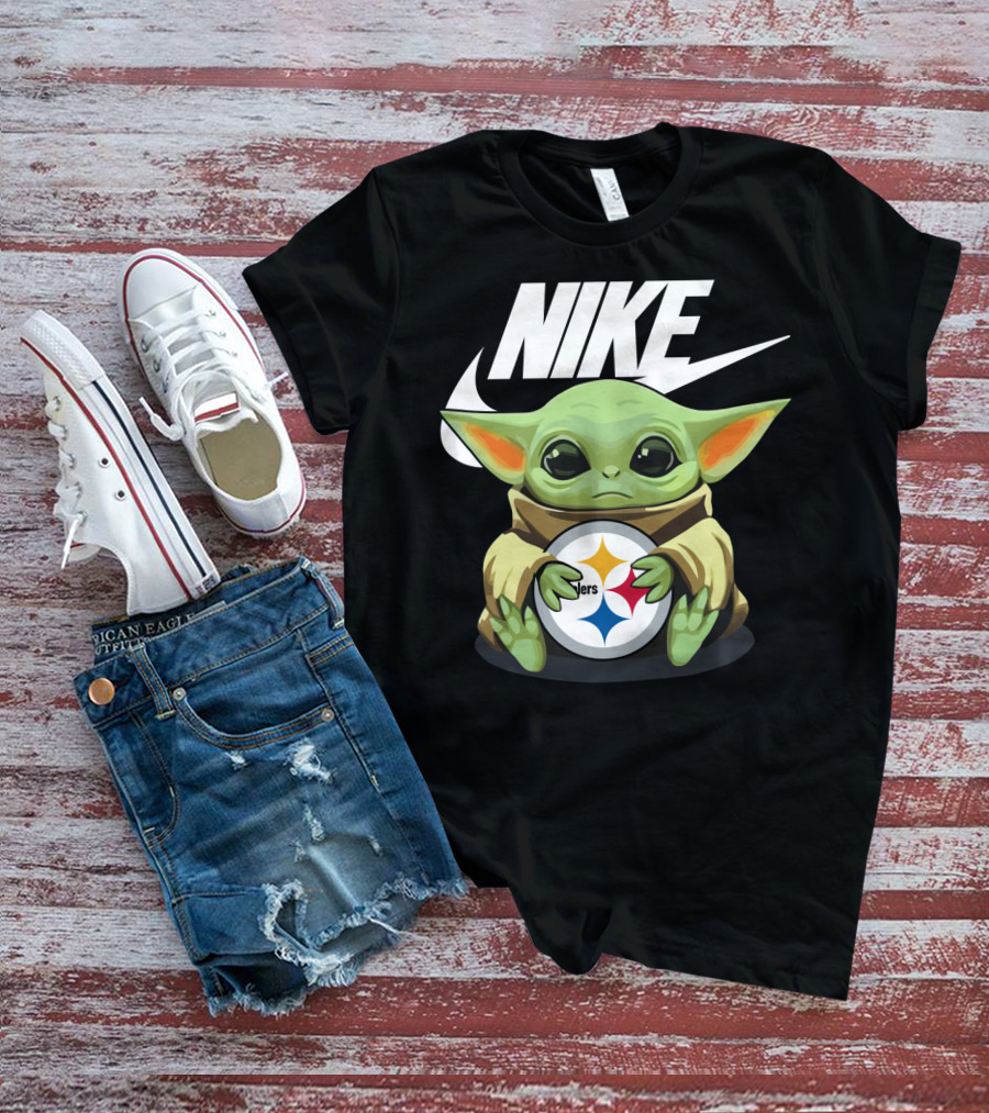 Nike Baby Yoda Steelers T-Shirt