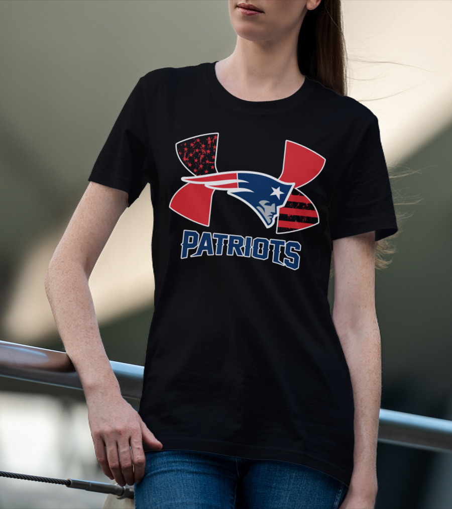 Patriots Under Armour Logo American Stars Stripes T-Shirt