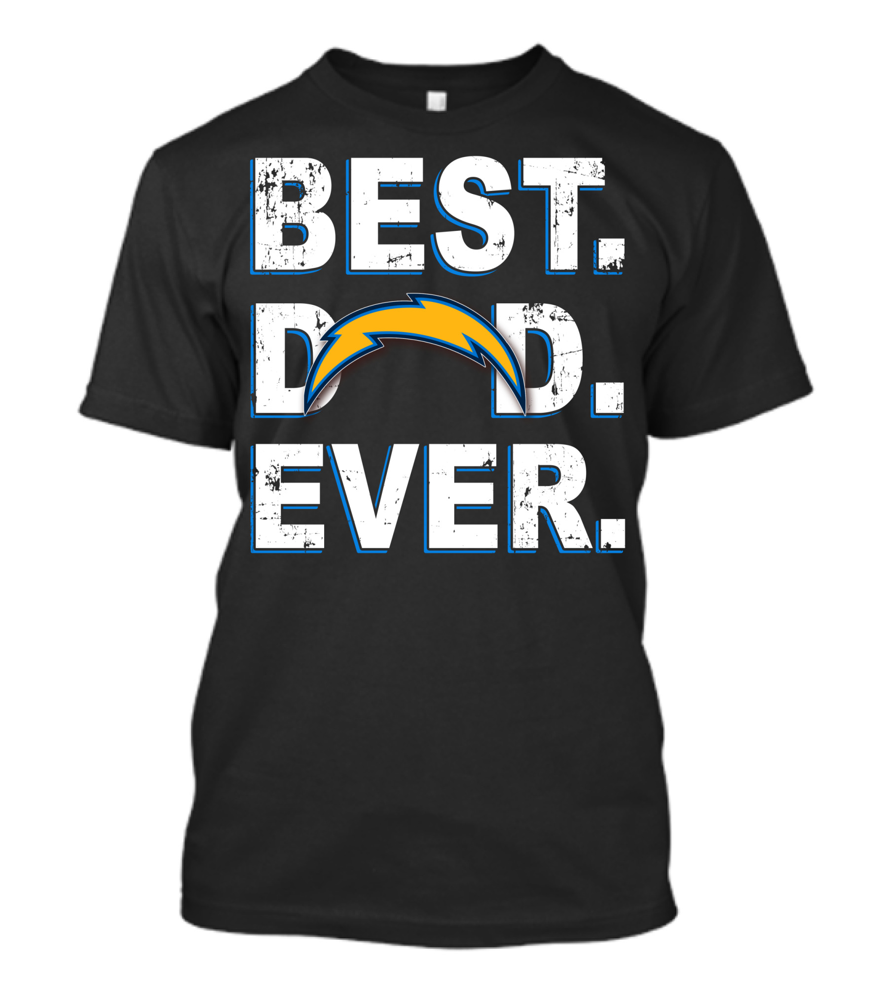 Best Dad Ever Chargers Football Fan Gear T-Shirt