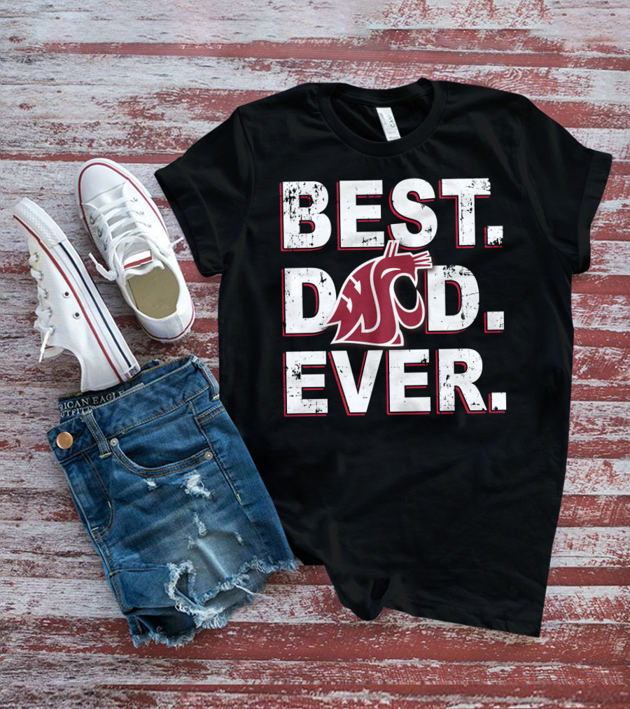 Best Dad Ever Wsu Cougars T-Shirt