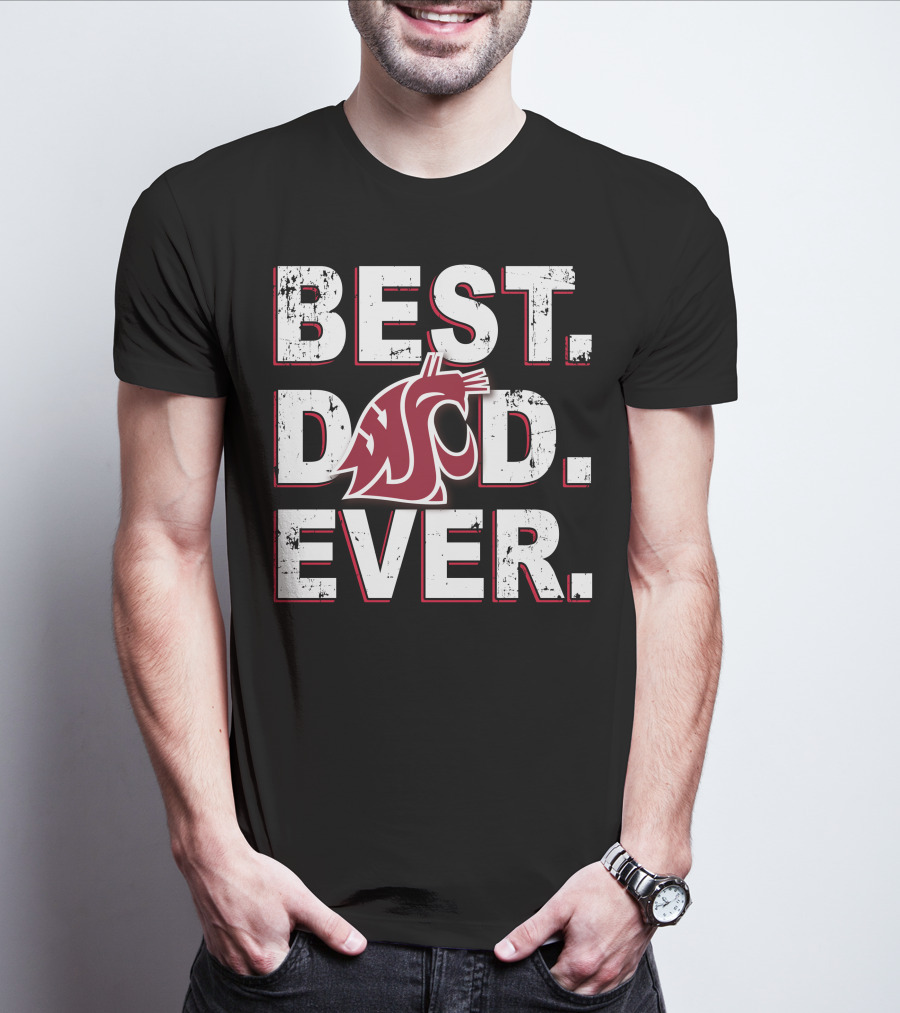 Best Dad Ever Wsu Cougars T-Shirt