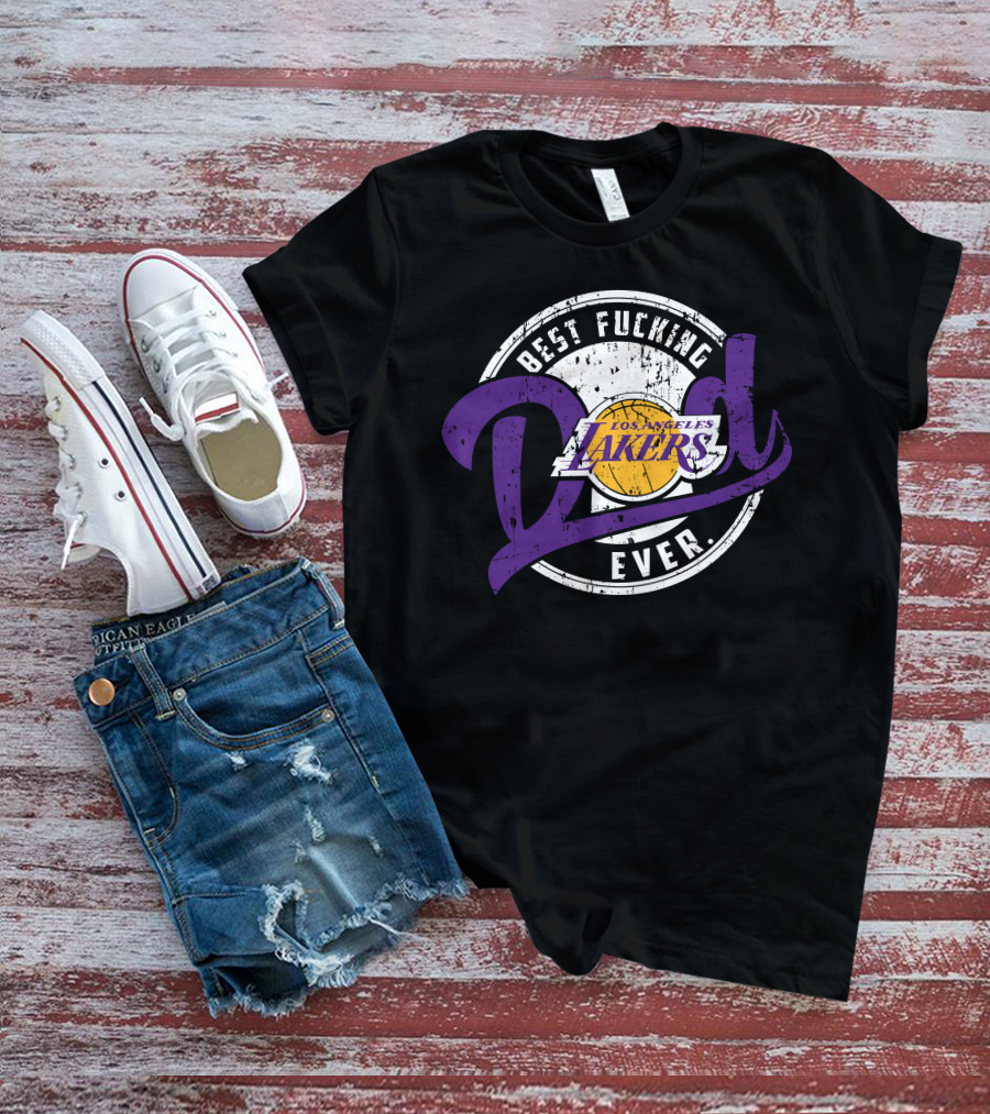 Best Dad Ever Los Angeles Lakers T-Shirt