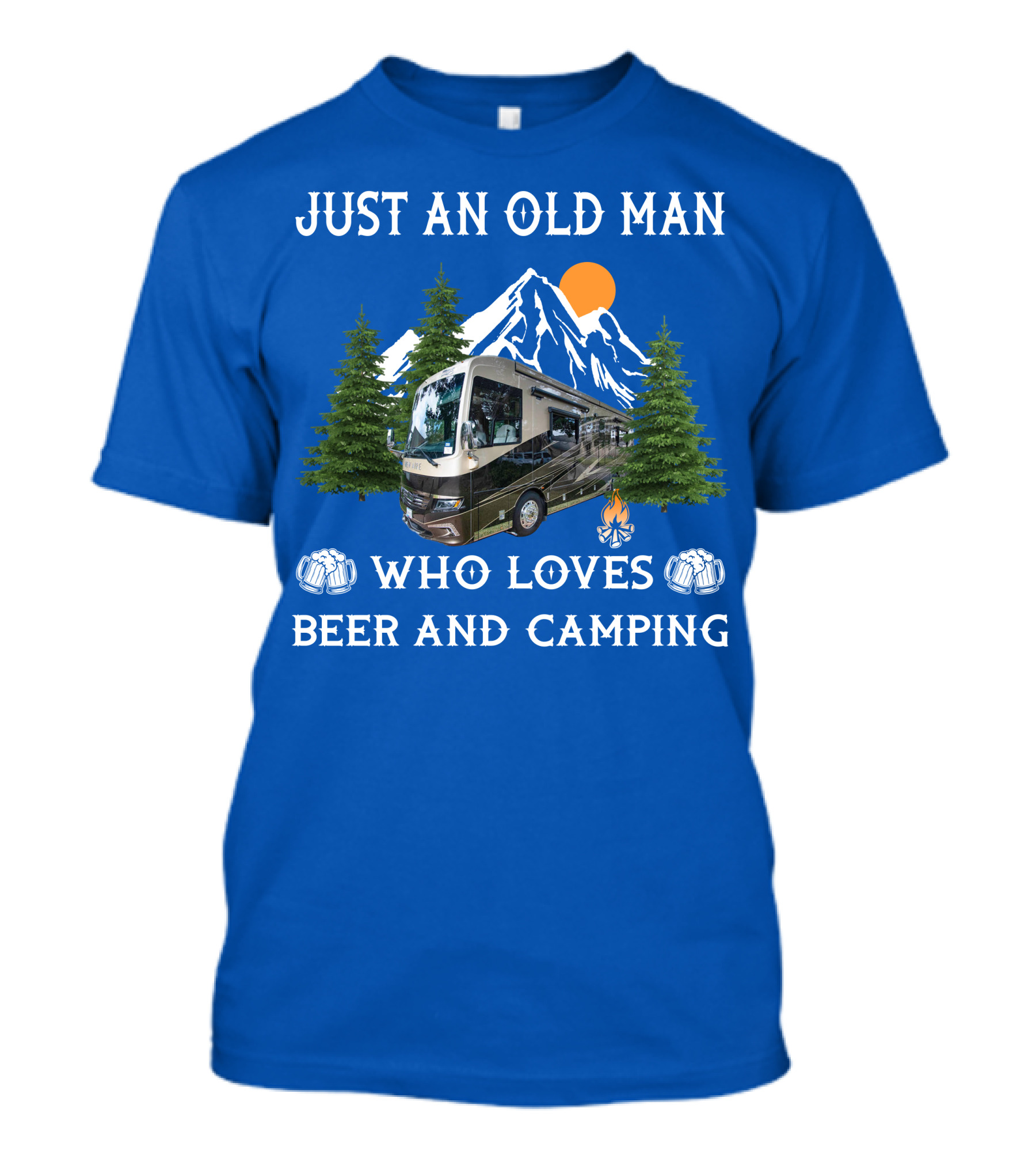 Just An Old Man Who Loves Beer And Camping RV Motorhome T-Shirt