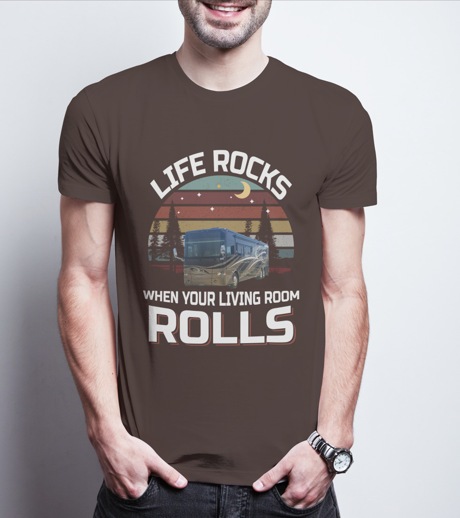 Life Rocks When Your Living Room Rolls Tiffin Motorhomes Allegro Bus T-Shirt
