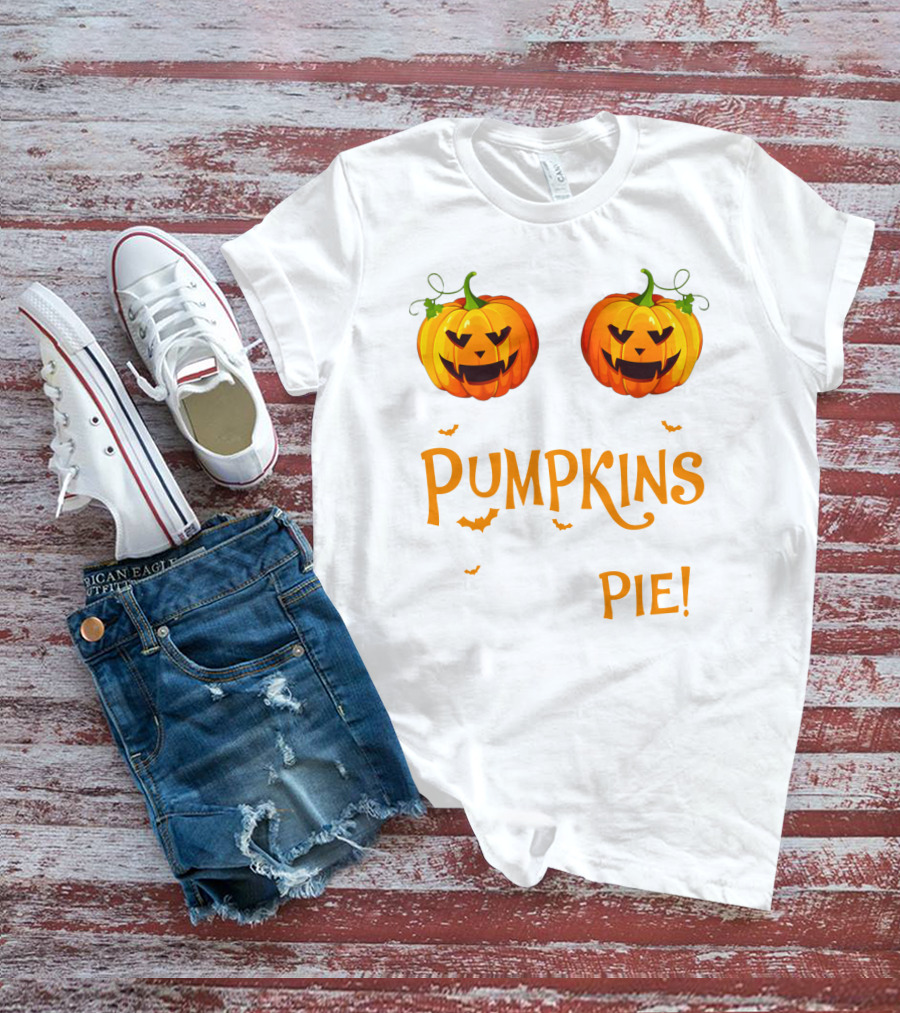 Pumpkins You Should See My Pie With Halloween Jack-O'-Lanterns And Bats T-Shirt