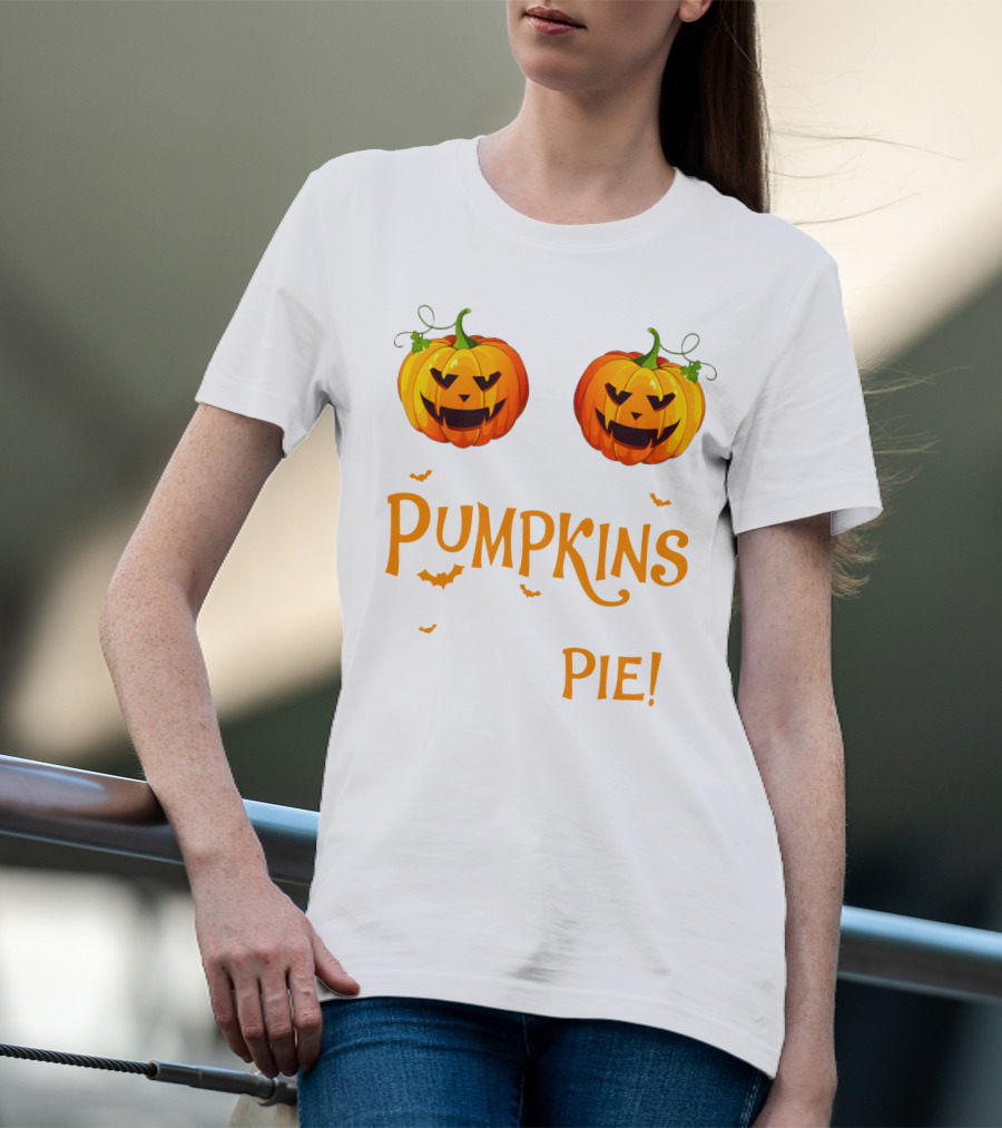 Pumpkins You Should See My Pie With Halloween Jack-O'-Lanterns And Bats T-Shirt