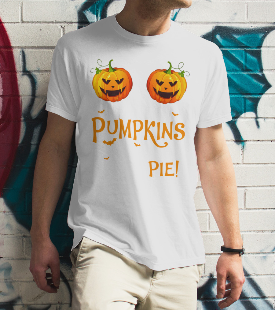 Pumpkins You Should See My Pie With Halloween Jack-O'-Lanterns And Bats T-Shirt