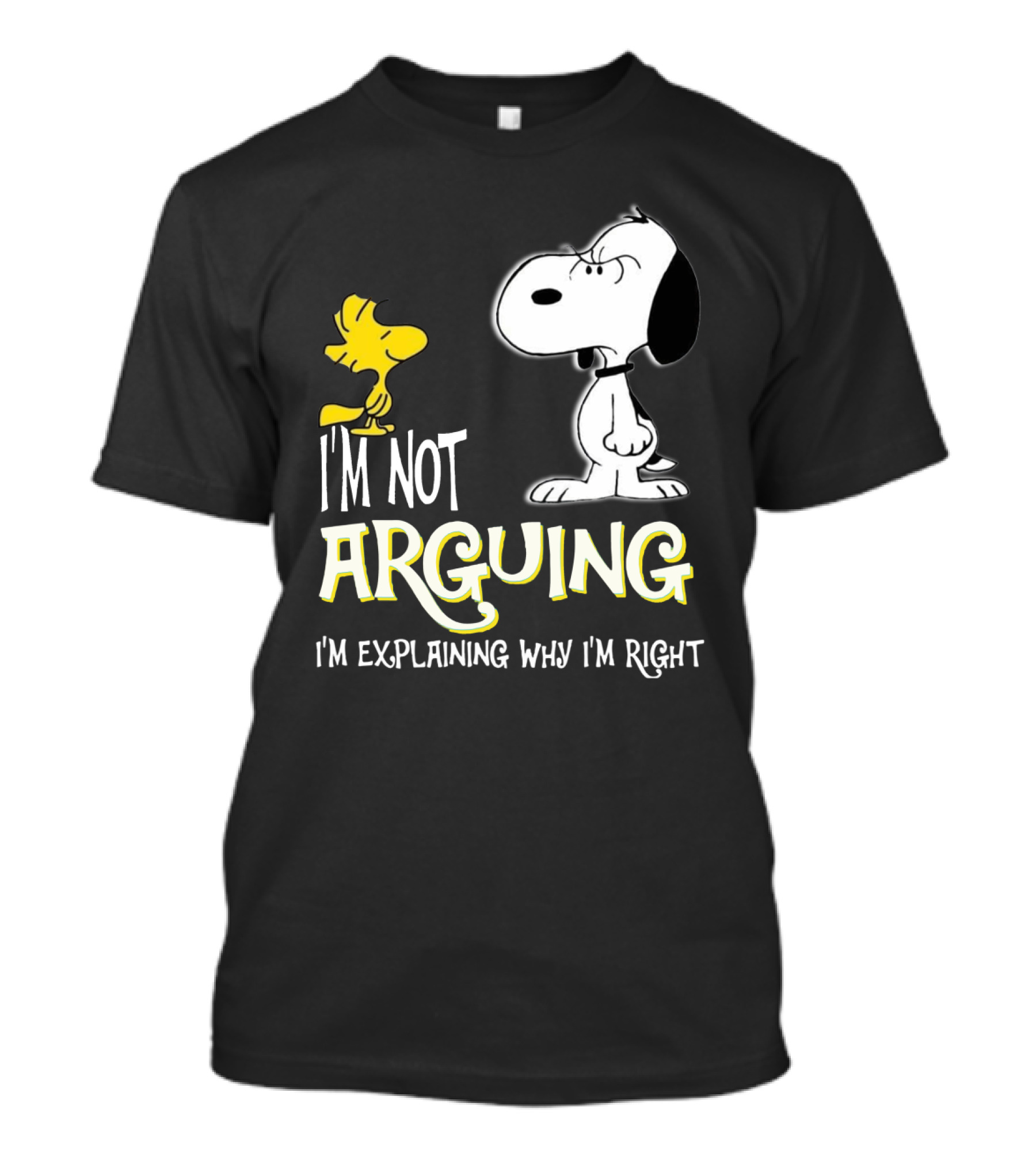 Snoopy Woodstock I'm Not Arguing I'm Explaining Why I'm Right T-Shirt