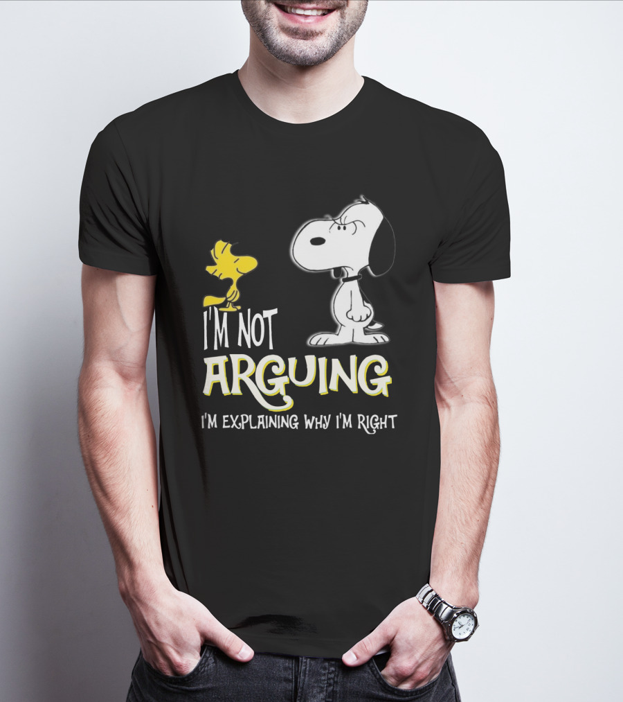 Snoopy Woodstock I'm Not Arguing I'm Explaining Why I'm Right T-Shirt