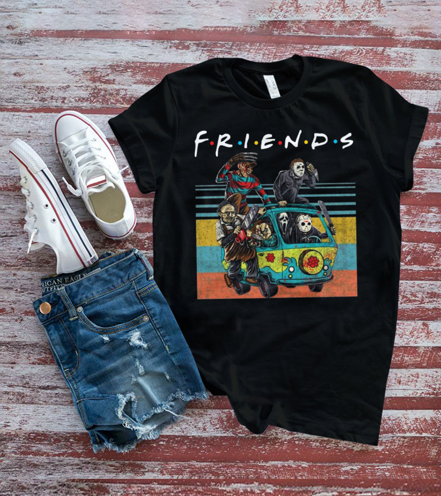 Boom Style Horror Friends In Mystery Van T-Shirt