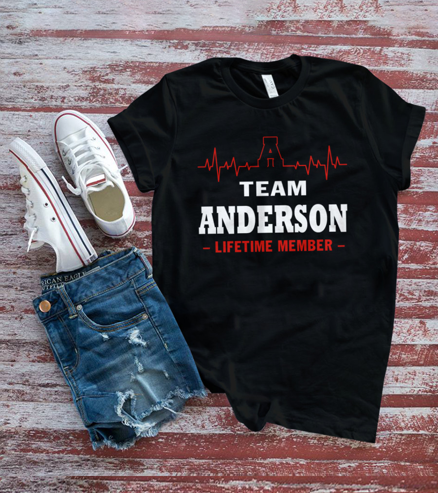 Team Anderson Lifetime Member Heartbeat T-Shirt
