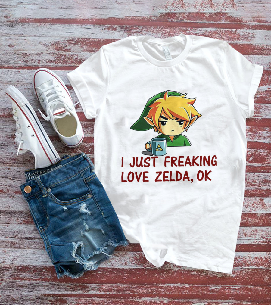 I Just Freaking Love Zelda OK With Triforce Mug And Character T-Shirt