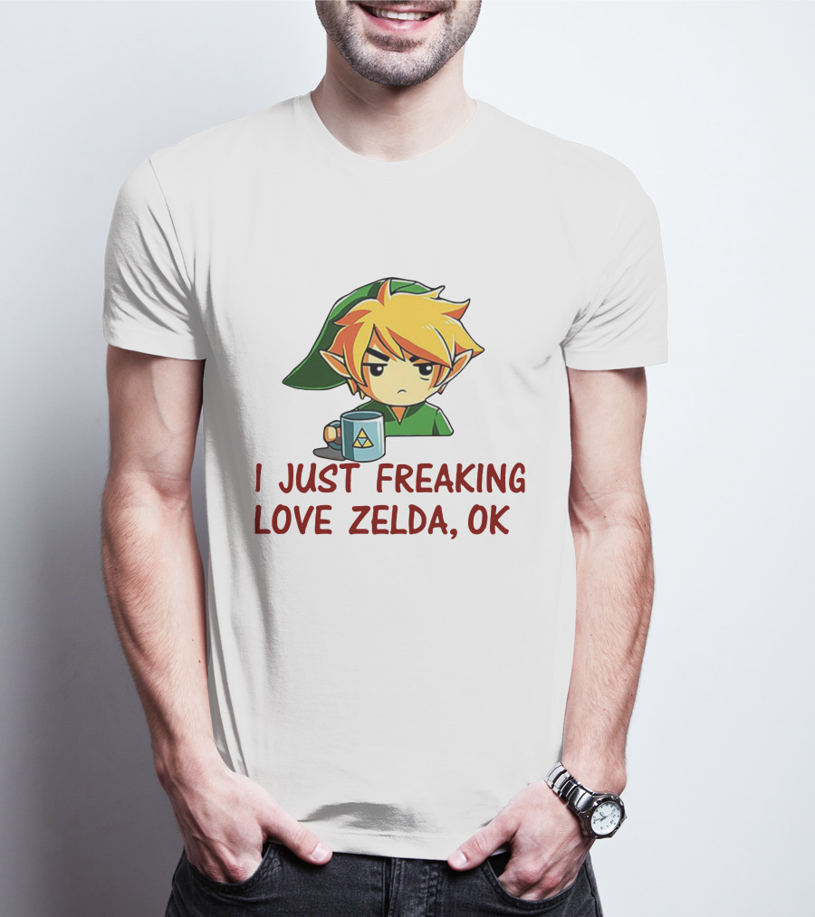 I Just Freaking Love Zelda OK With Triforce Mug And Character T-Shirt