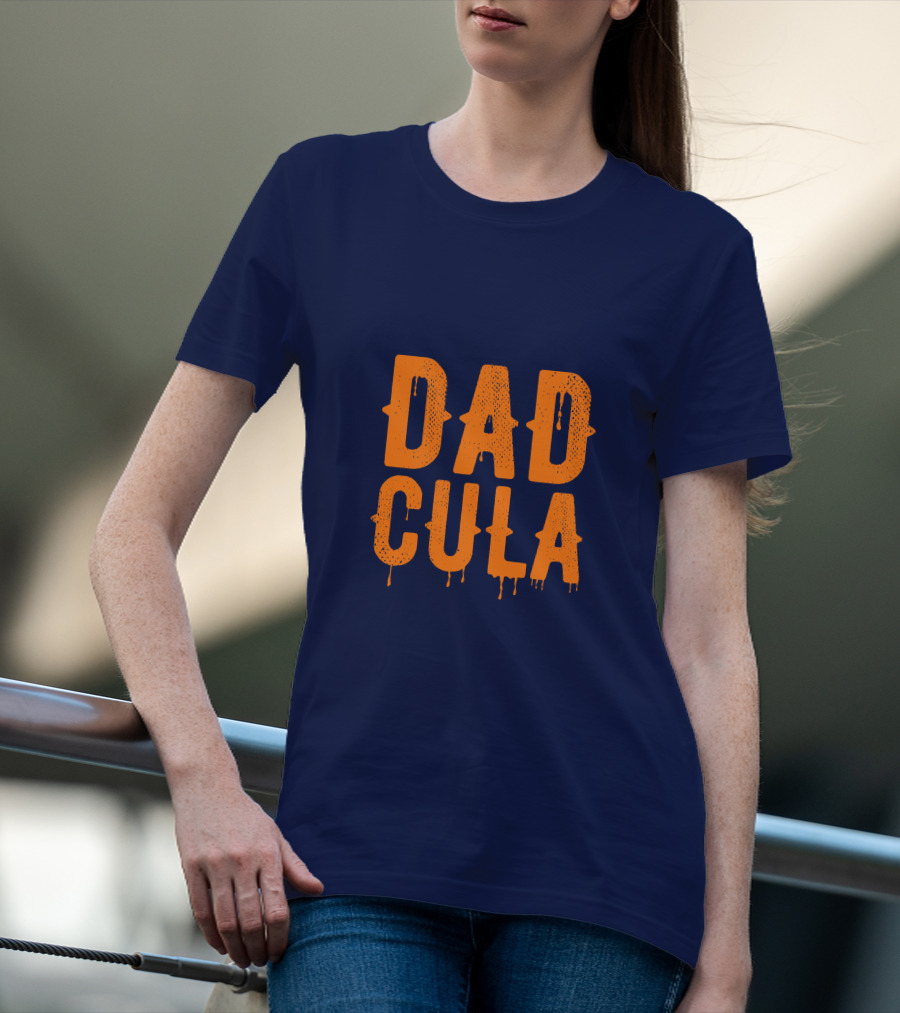 Dadcula Funny Dad Spooky Halloween Vampire Joke T-Shirt