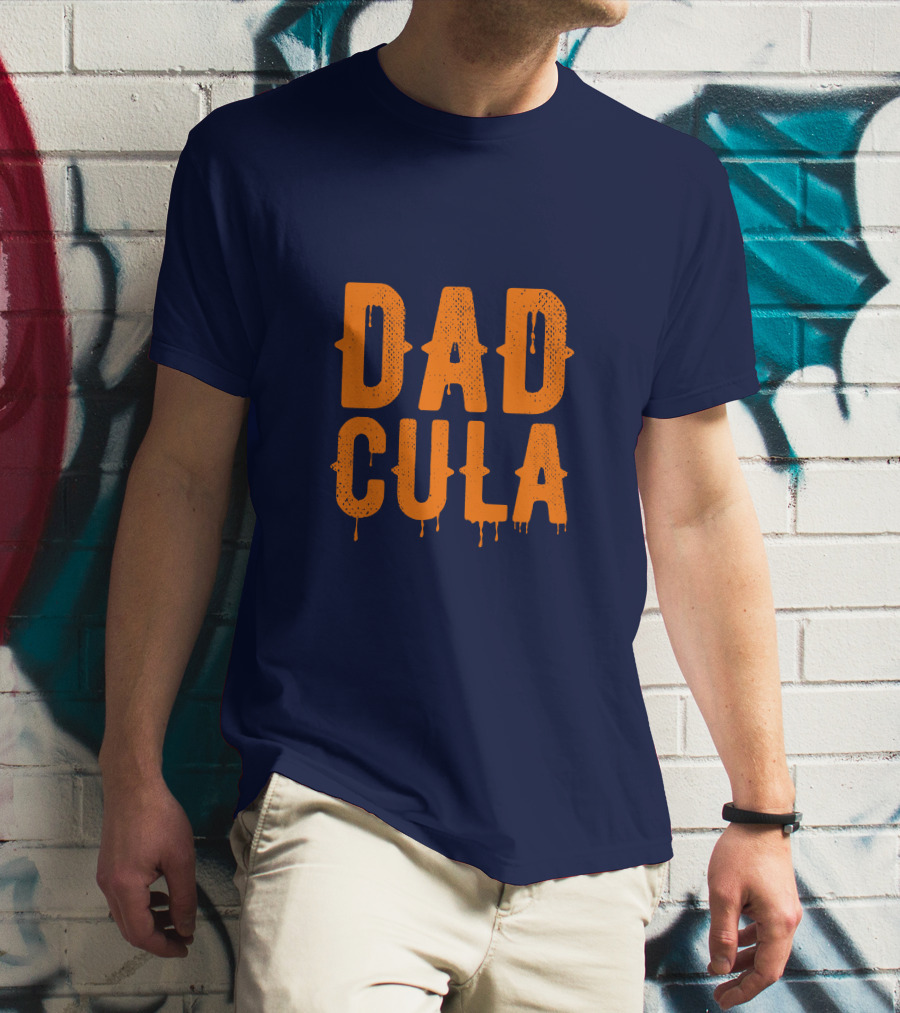 Dadcula Funny Dad Spooky Halloween Vampire Joke T-Shirt