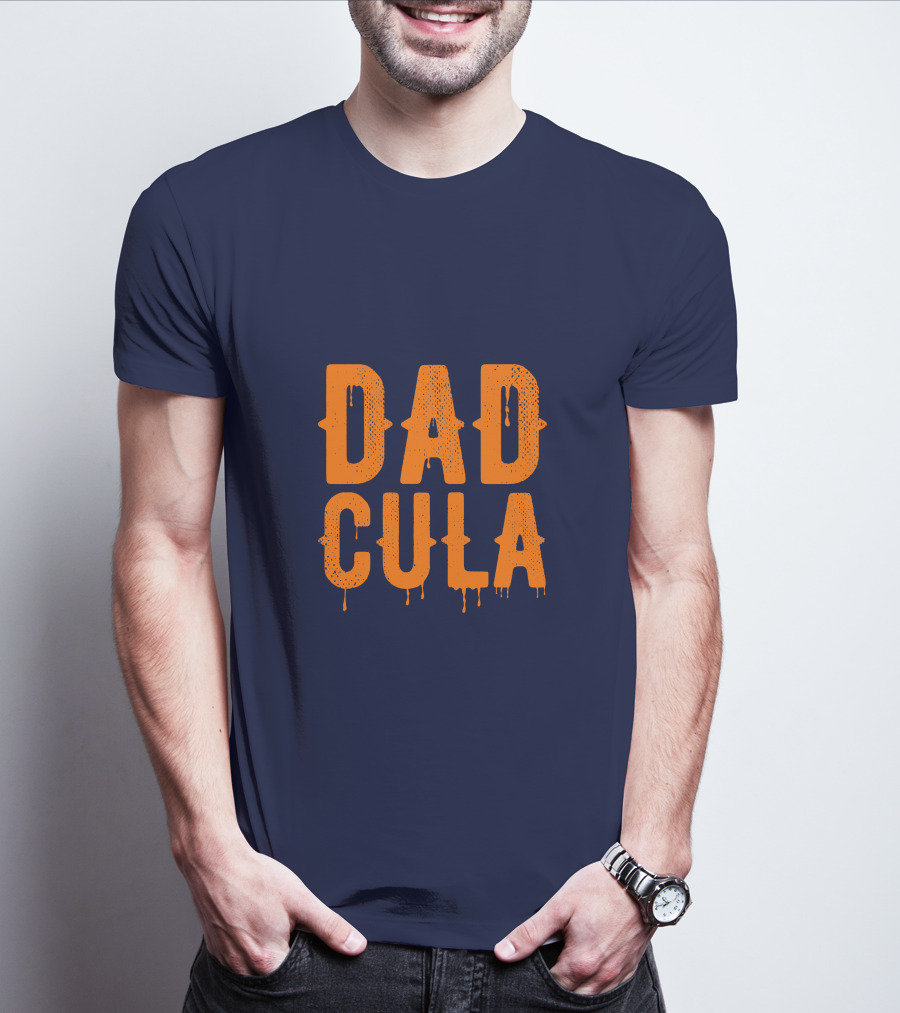 Dadcula Funny Dad Spooky Halloween Vampire Joke T-Shirt