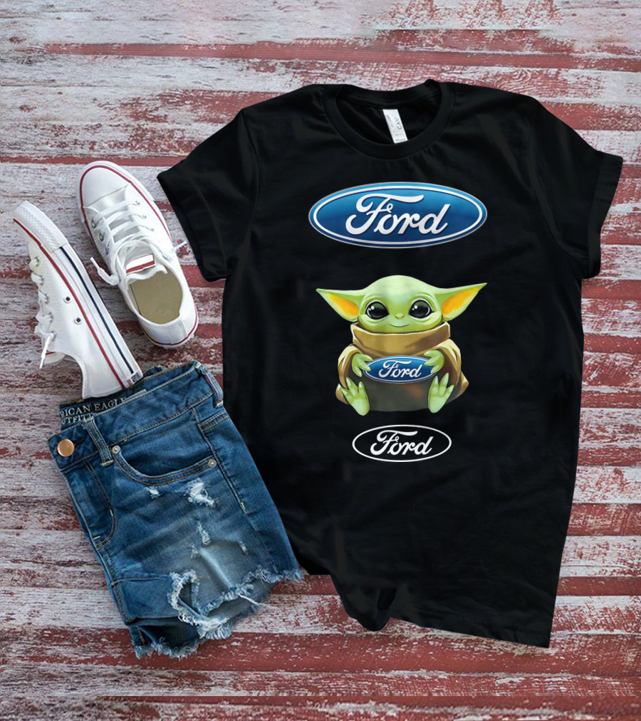 Baby Yoda Holding Ford T-Shirt