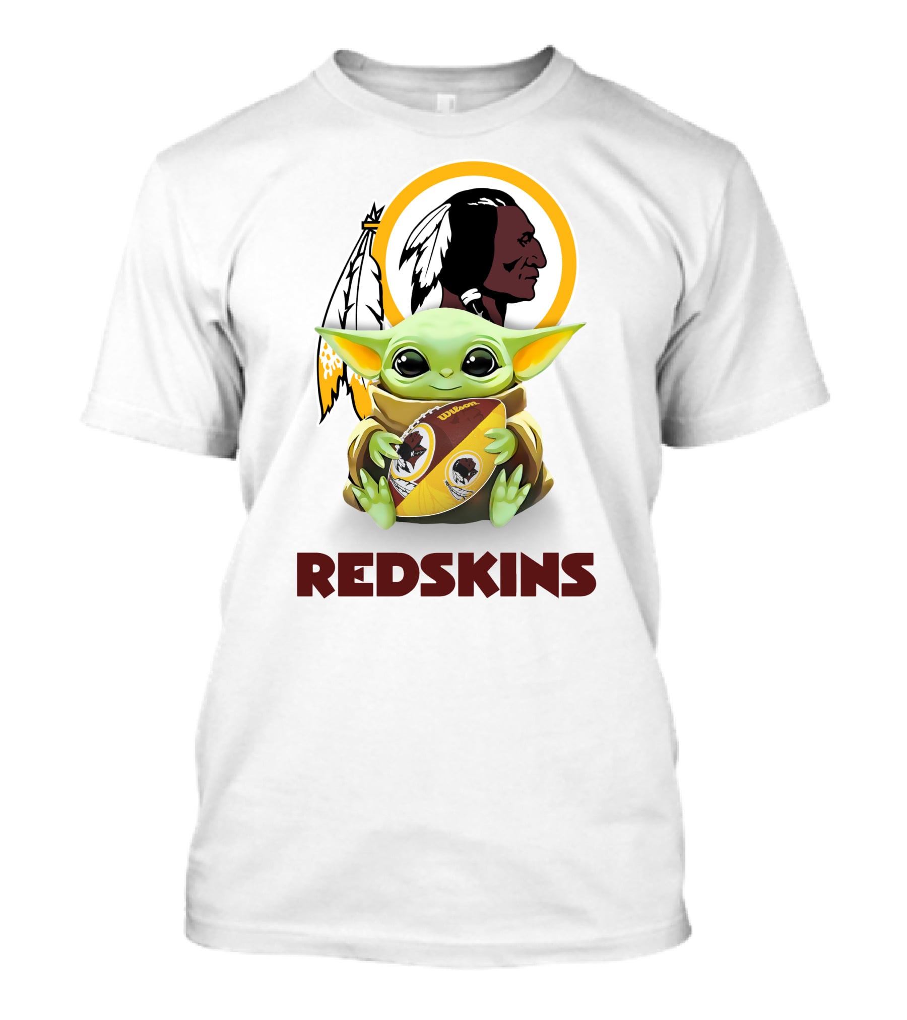 Baby Yoda Hug Redskins Football Washington T-Shirt