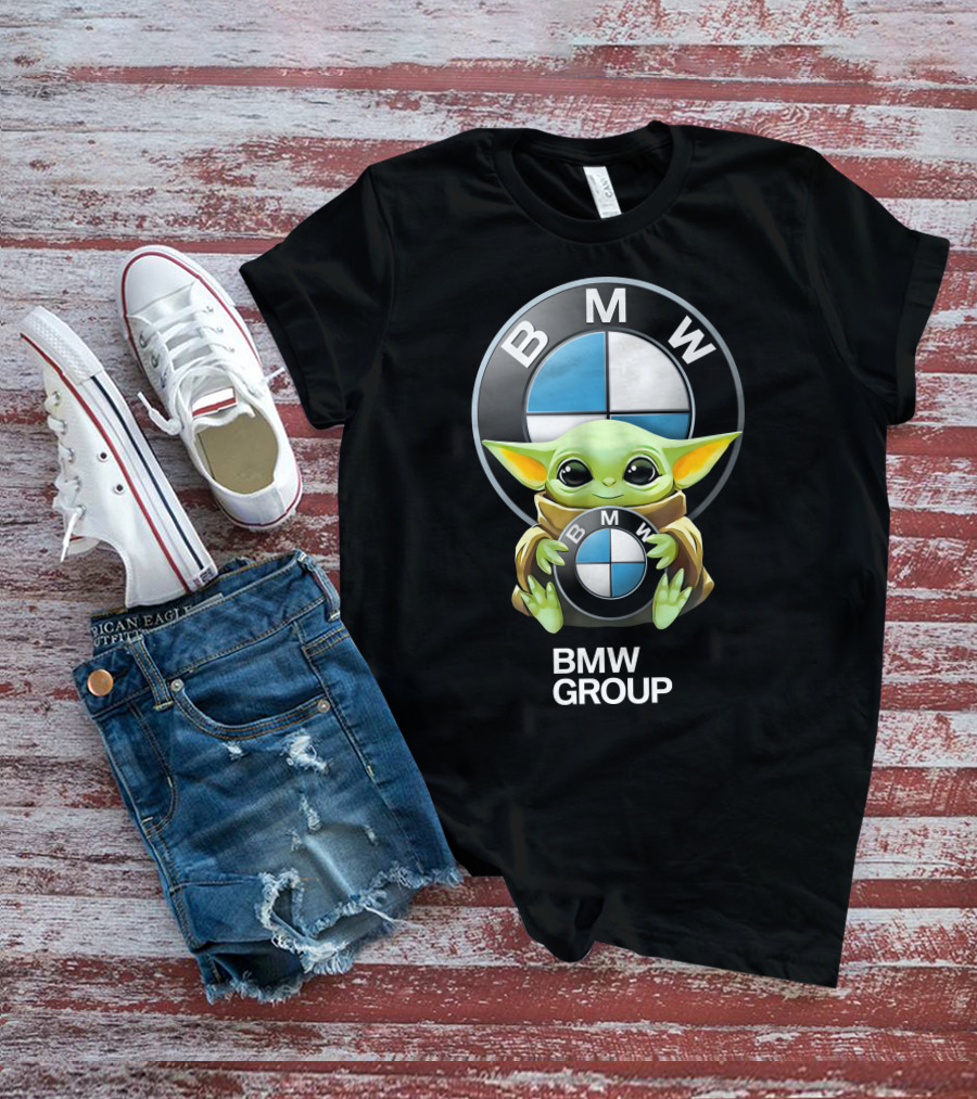 BMW Group Star Wars Baby Yoda Hug BMW T-Shirt