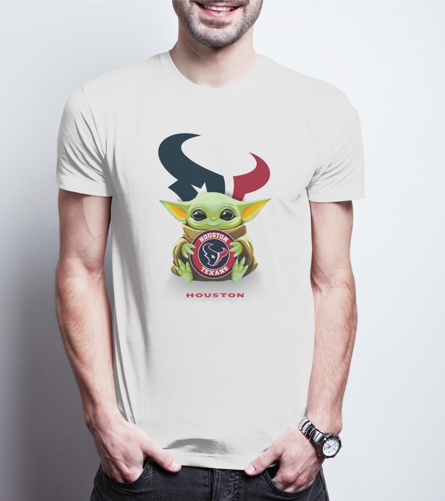 Baby Yoda Houston Texans Symbol Houston T-Shirt