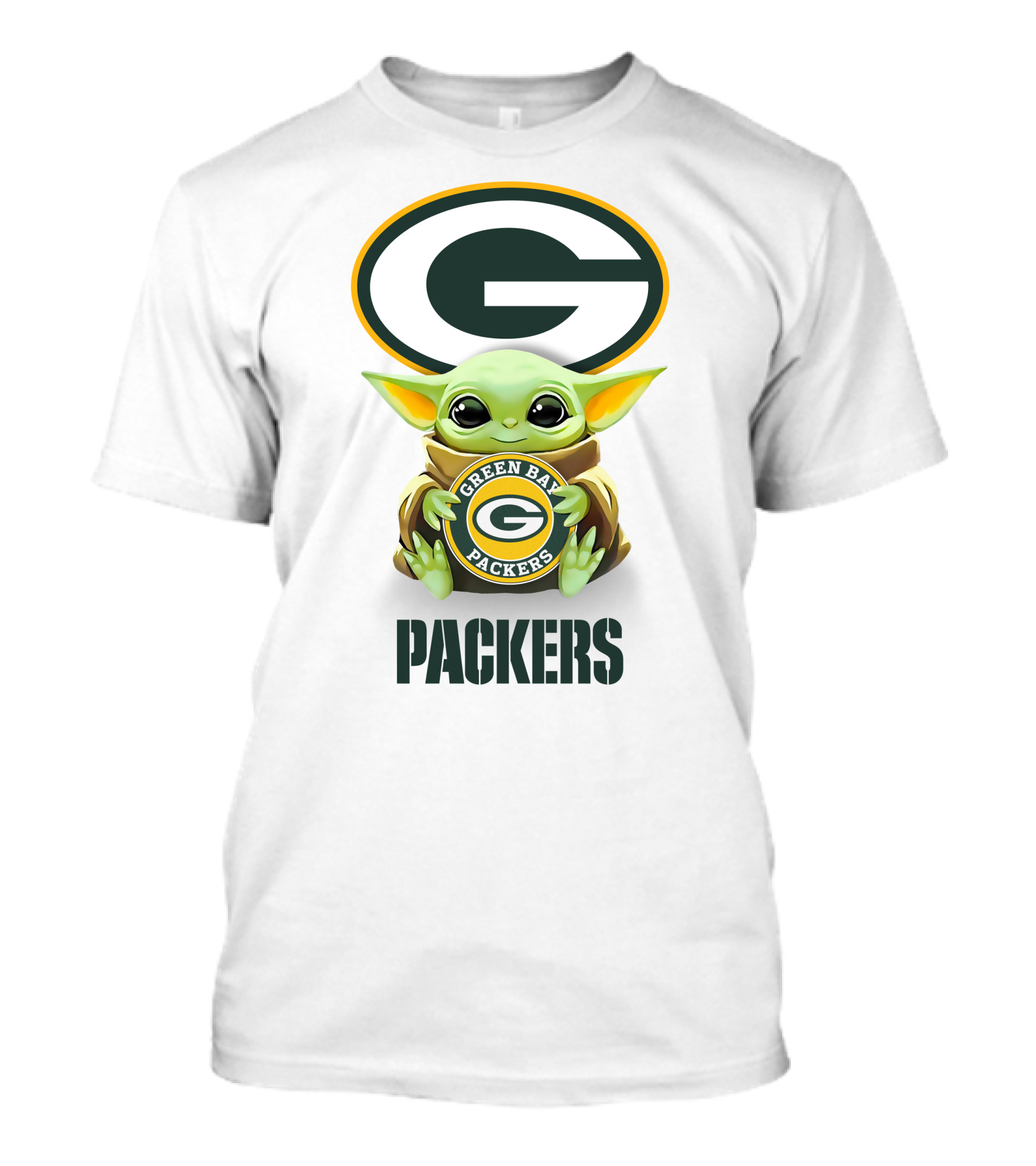 Star Wars Baby Yoda Holding Green Bay Packers Packers T-Shirt