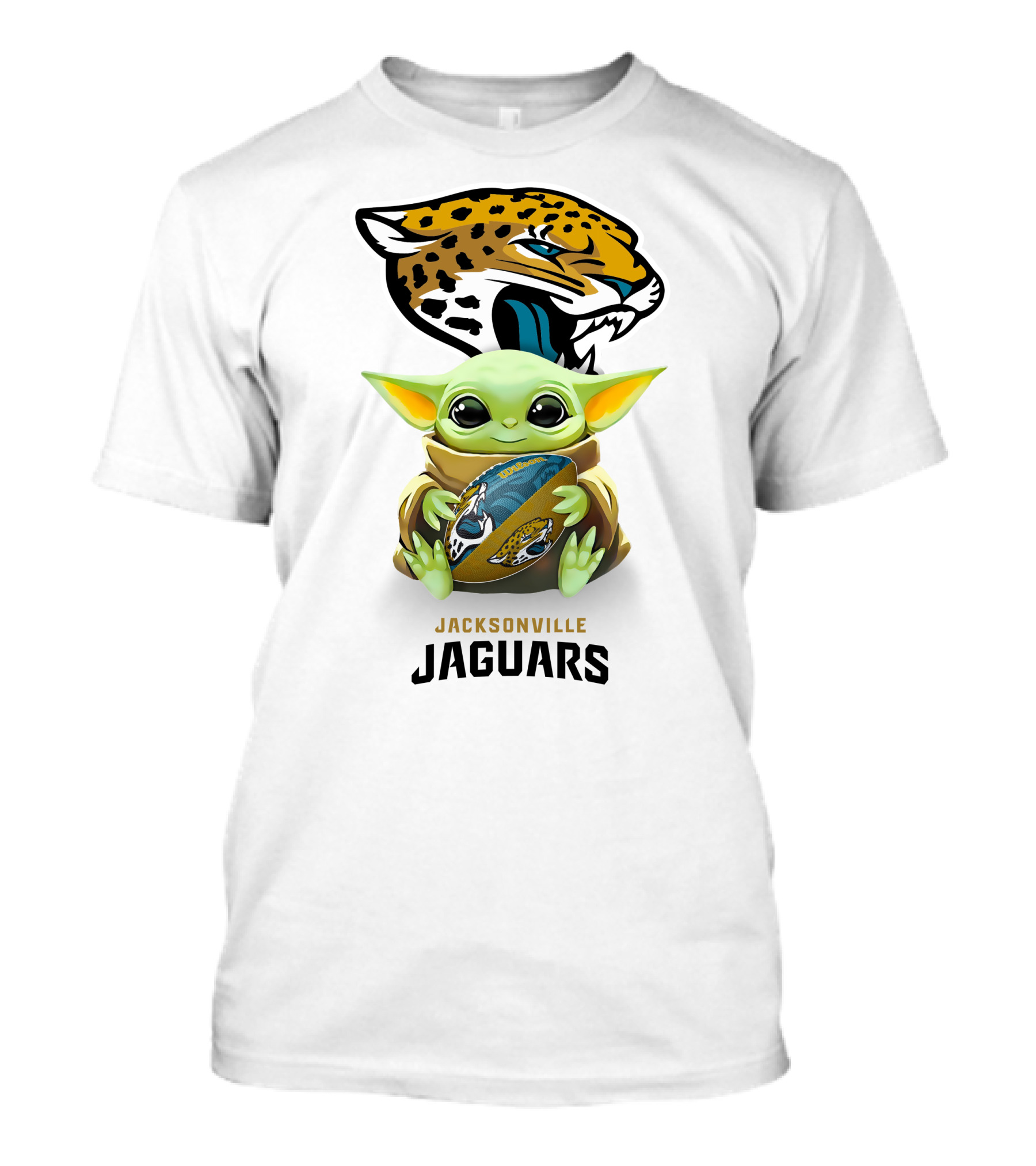 Star Wars Baby Yoda Jacksonville Jaguars Football抱 T-Shirt