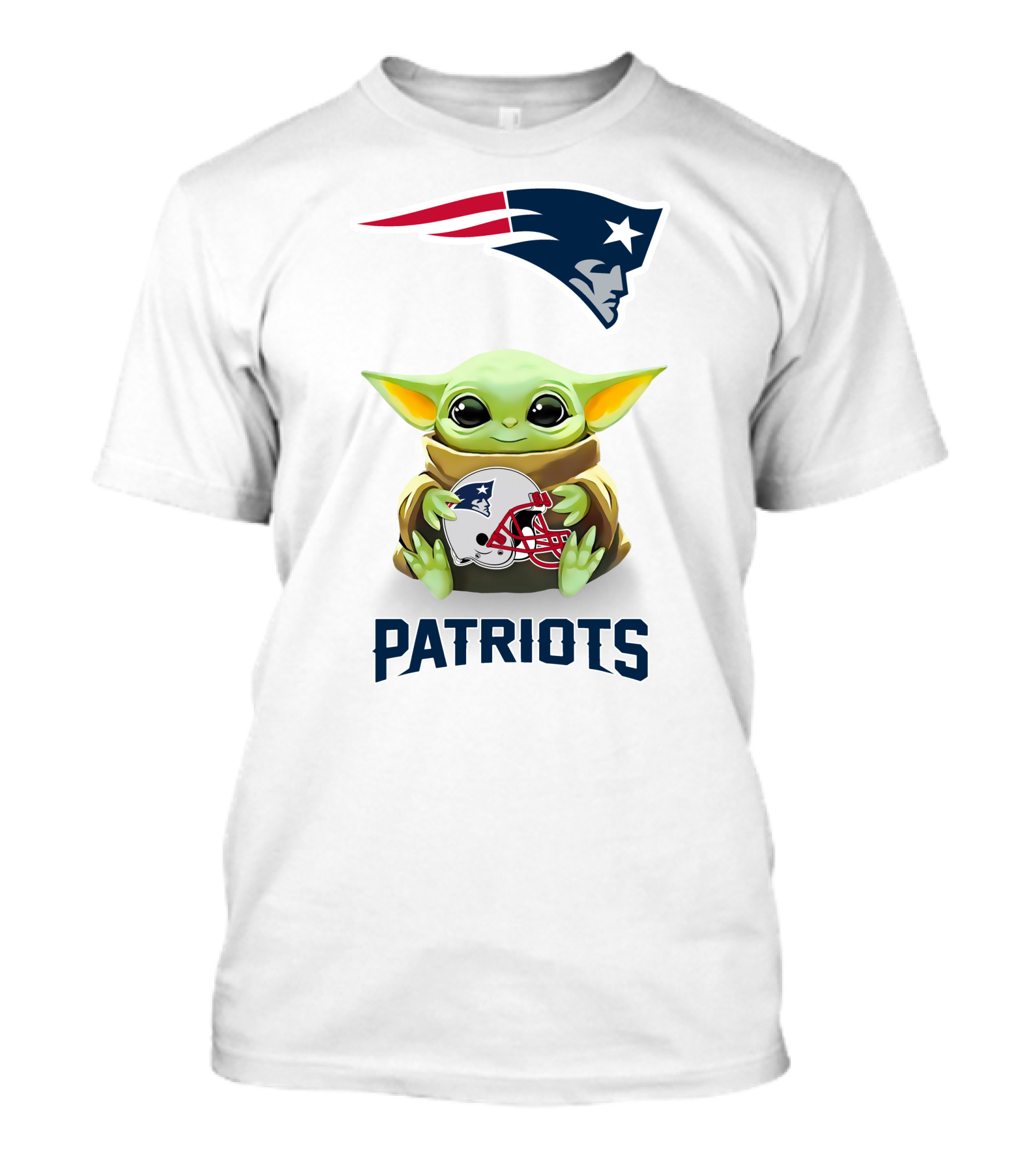 Star Wars Baby Yoda Hug New England Patriots Helmet Patriots T-Shirt