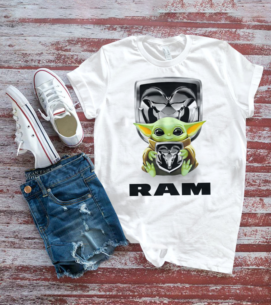 Star Wars Baby Yoda Hugging Ram T-Shirt