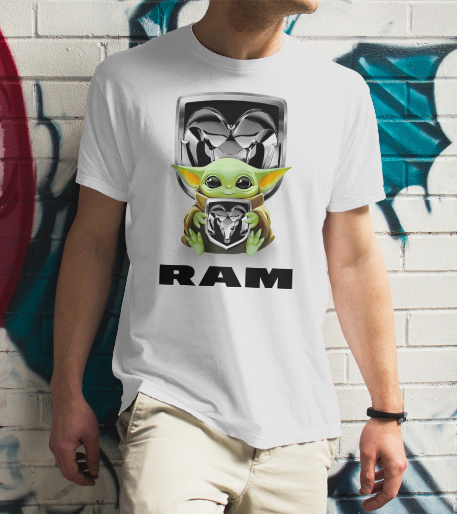 Star Wars Baby Yoda Hugging Ram T-Shirt