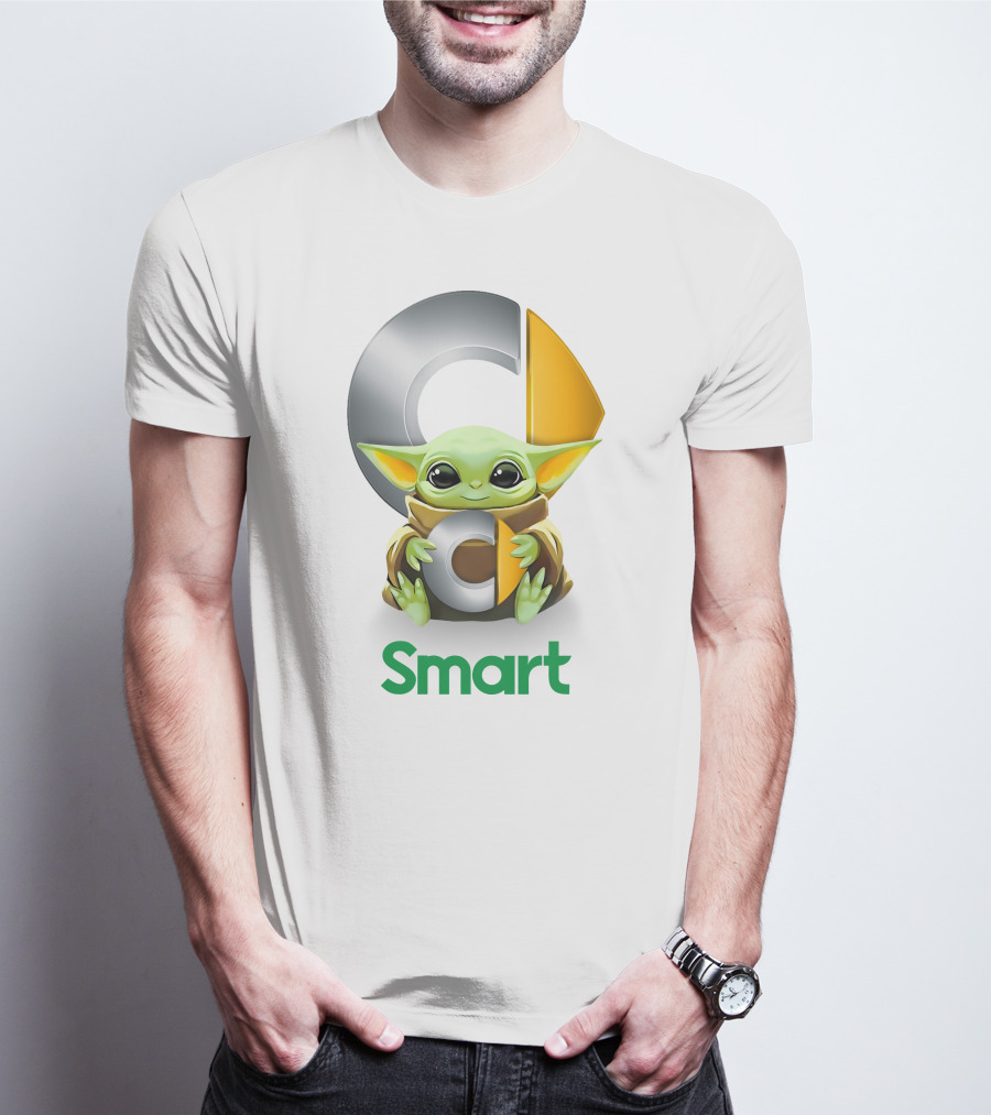 Star Wars Baby Yoda Hug C Logo Smart T-Shirt