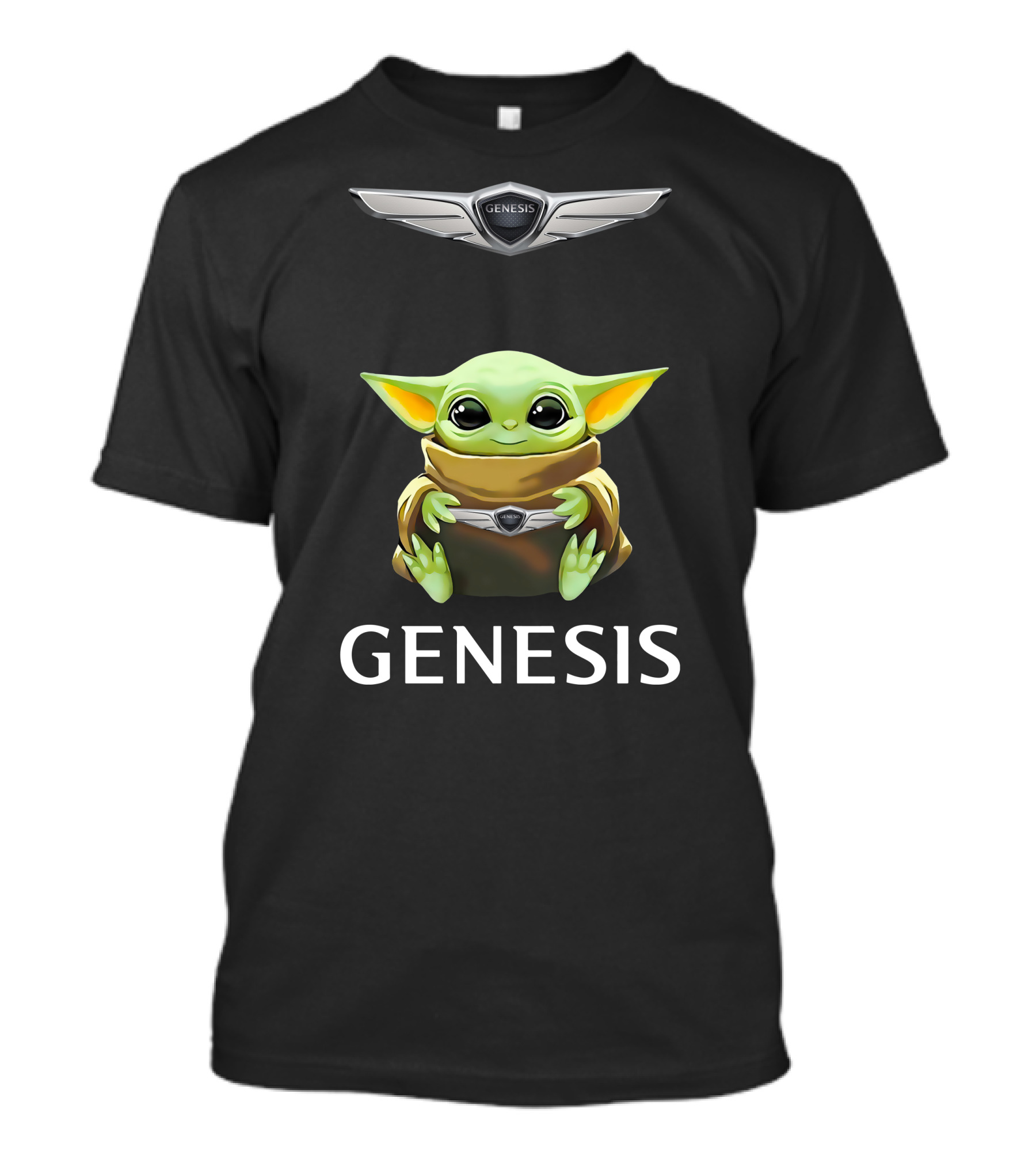 Grogu Hug Genesis Logo Fusion T-Shirt
