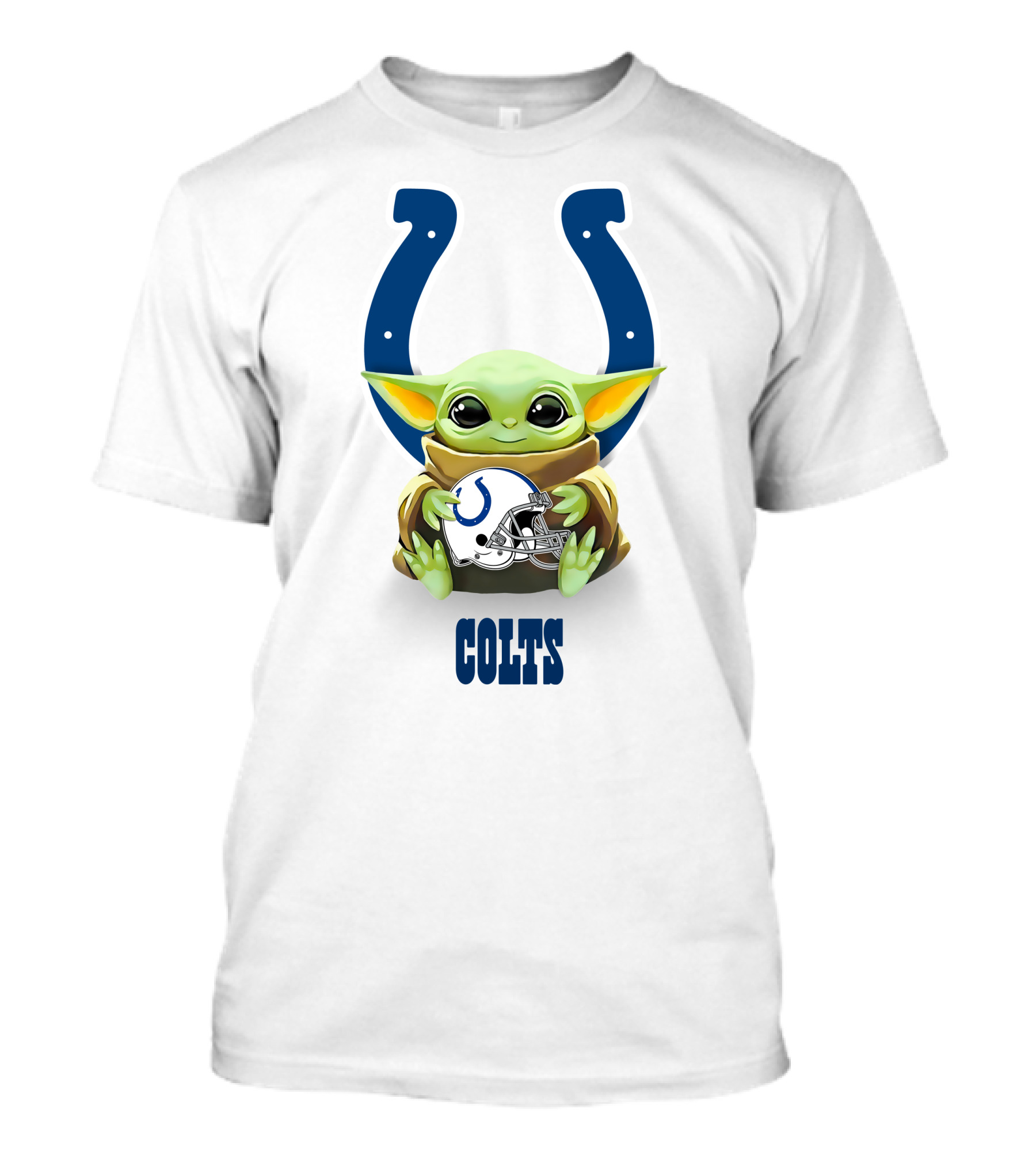 Grogu Colts Hug Indianapolis Colts Helmet T-Shirt